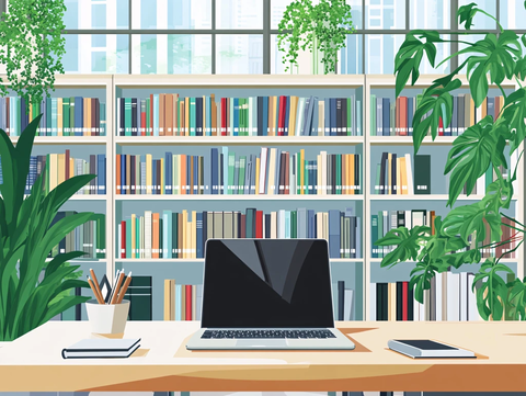 图书馆插画