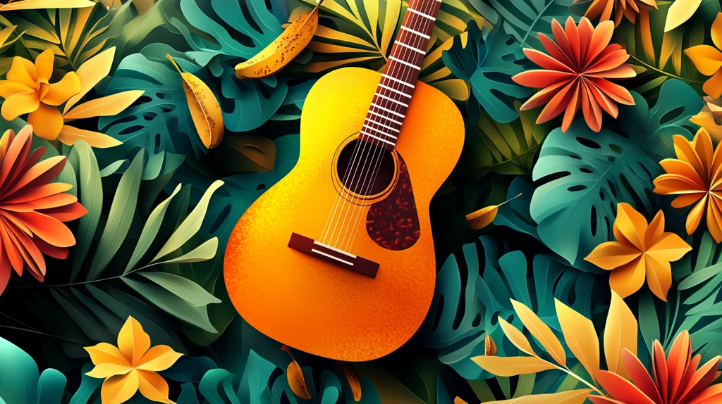 乐器包装封面插画