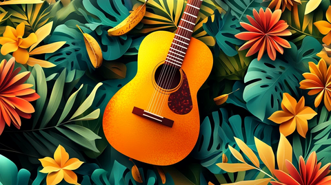 乐器包装封面插画