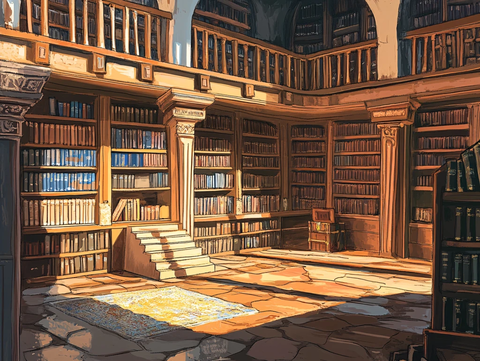 大图书馆场景