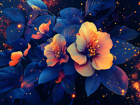 轻奢装饰画花朵