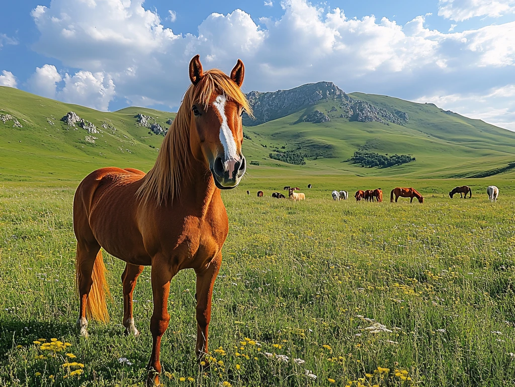 马驹高清背景墙素材