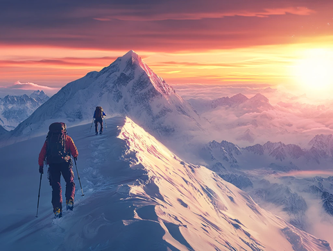 登顶成功拼搏进取征程