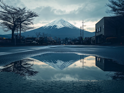 富士山下的小镇