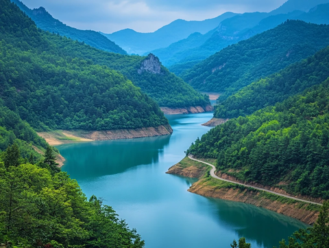 清溪水库自然风光