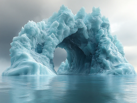 冰川与海洋交融