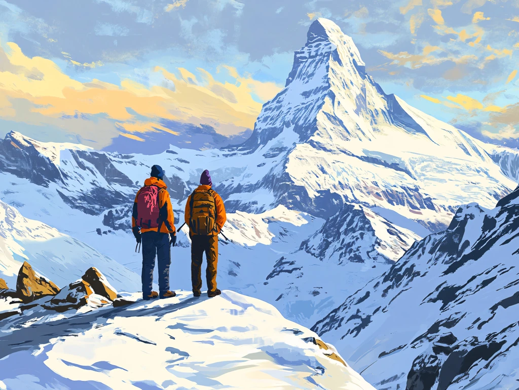 珠穆拉玛峰插画