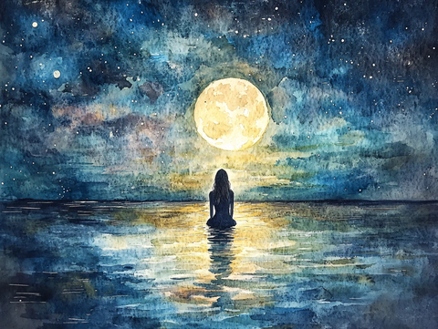 星辰大海女孩背影