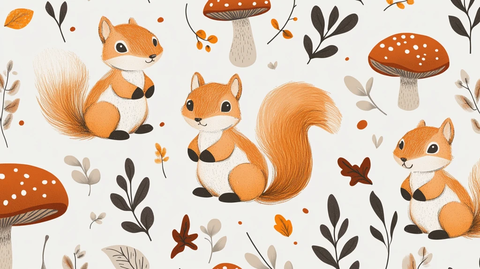 松鼠零食包装插画