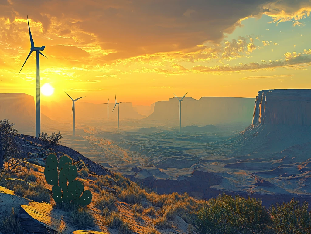 荒漠风电场