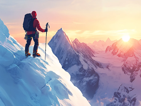 登顶成功拼搏进取征程