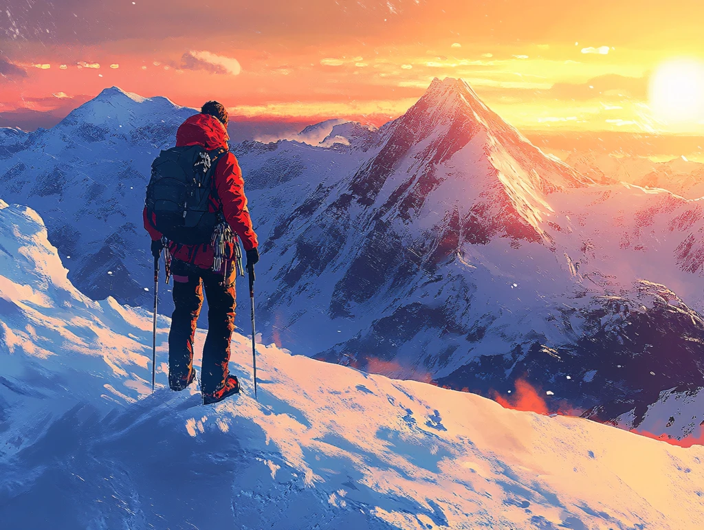 登顶成功拼搏进取征程