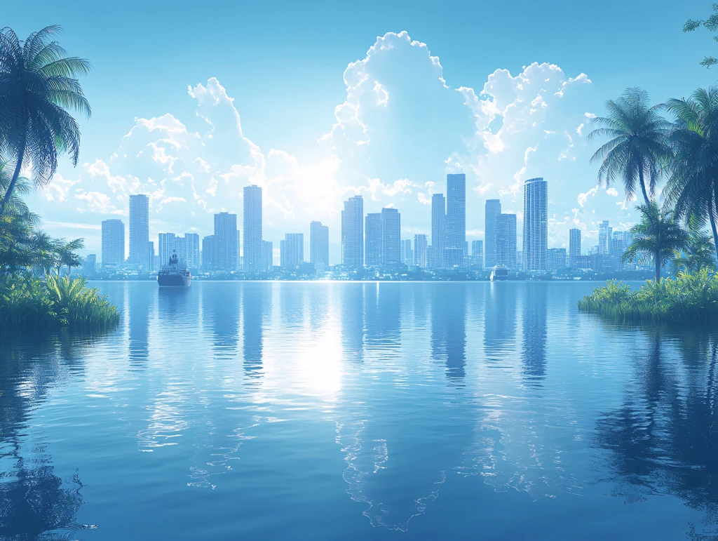 江景水景房产宽幅背景