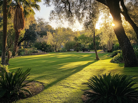 绿树草坪阳光草坪