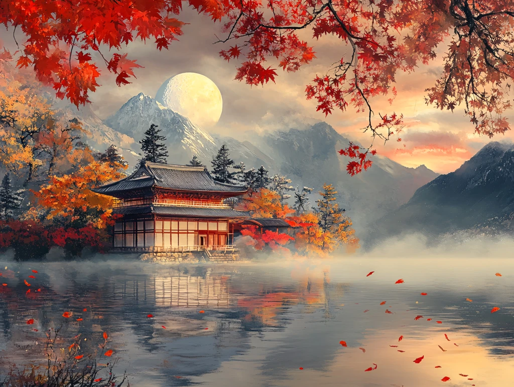 山水楼阁雅致意境风