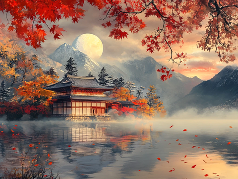 山水楼阁雅致意境风