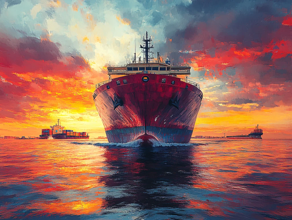 落日货轮