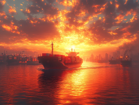 落日货轮