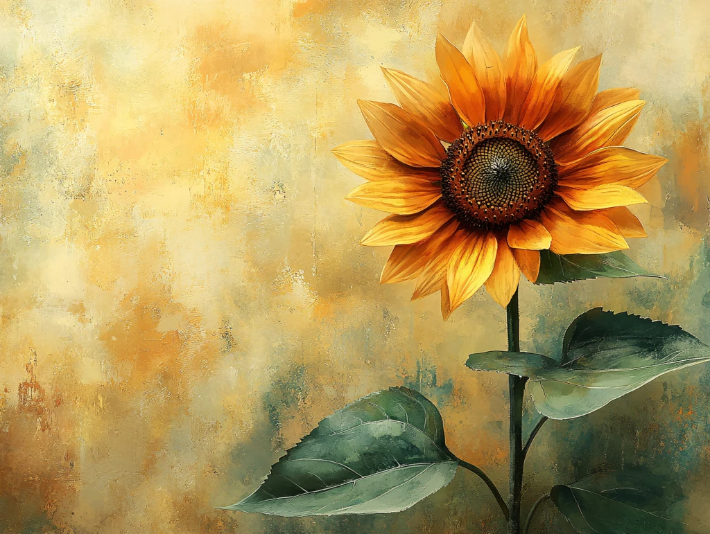 向日葵花壁画