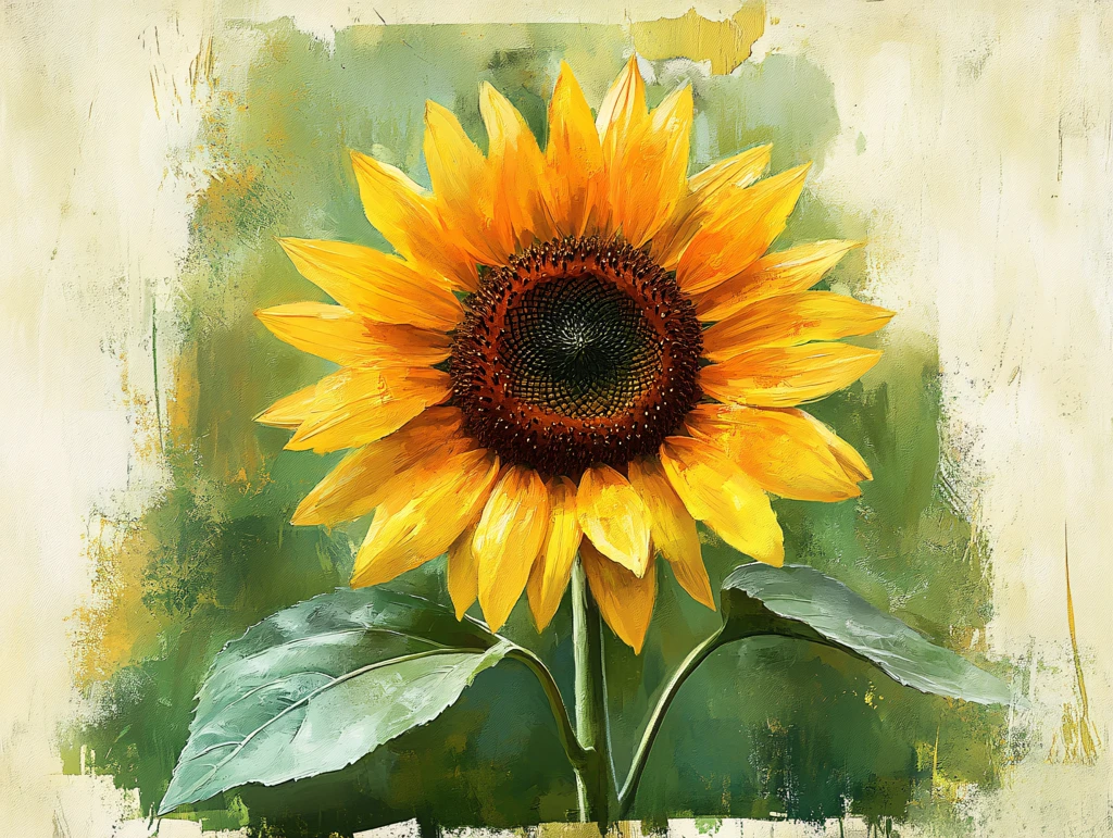 向日葵花艺术画