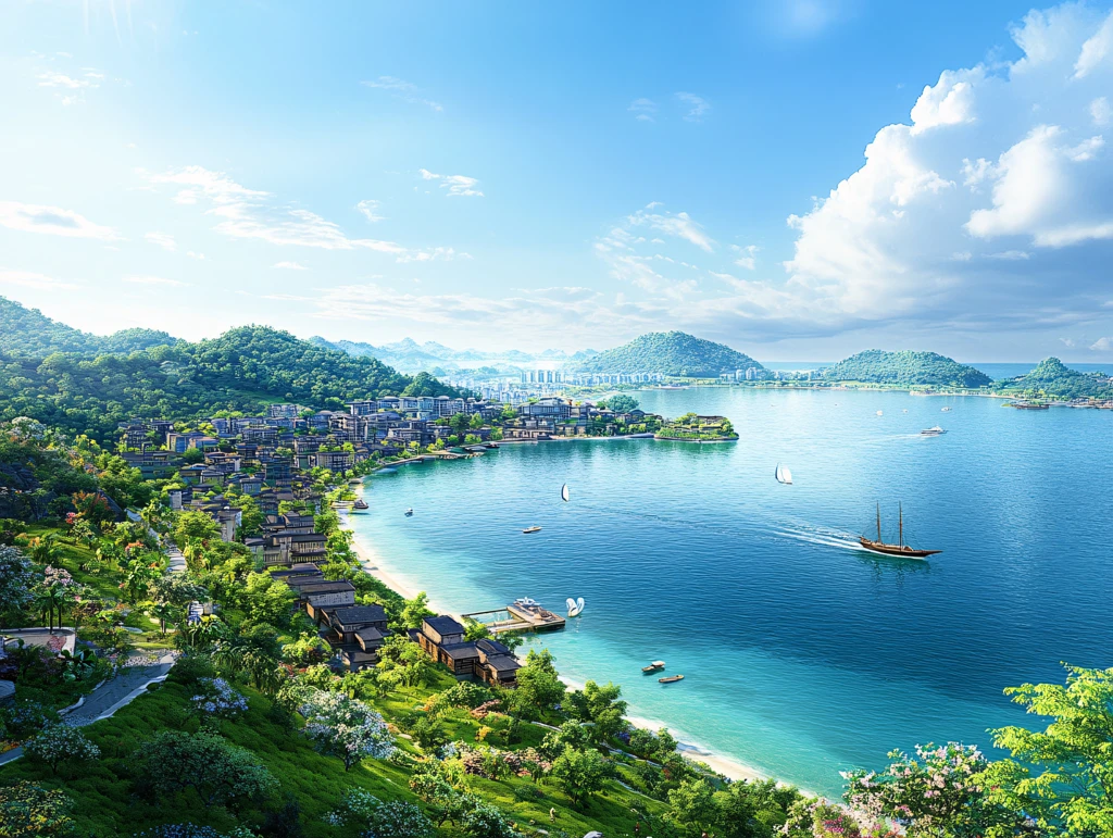 芽庄珍珠岛全景