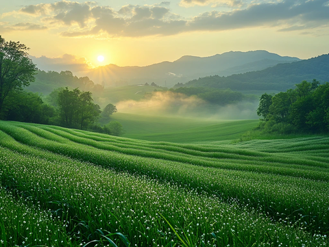朦胧感田园风景