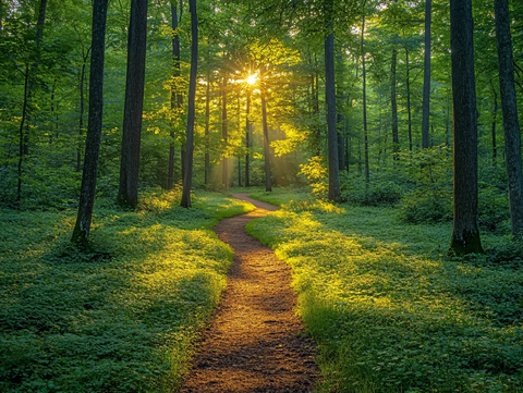 阳光森林素材