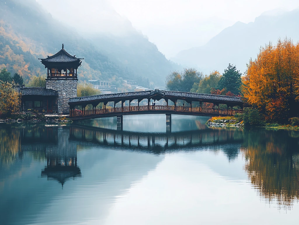 古桥秋色