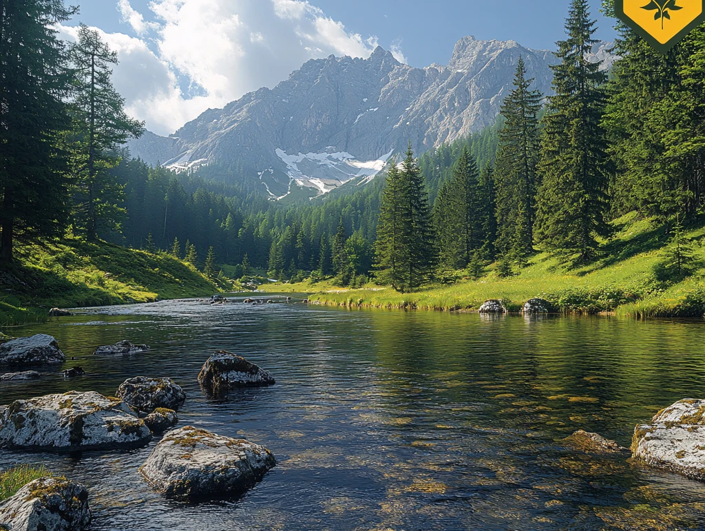 高山河流高清图