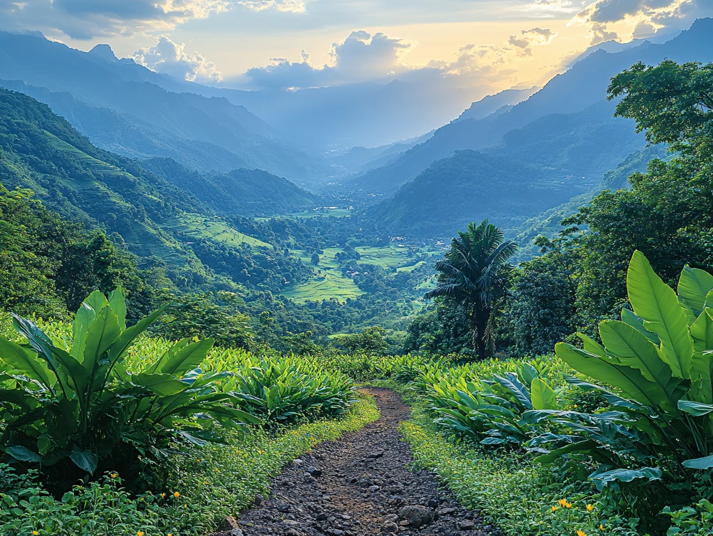山间小路林业绿色