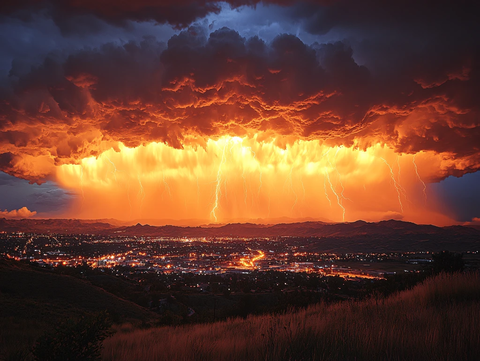 暴风雨前的城市
