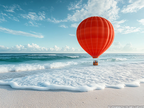 海边热气球