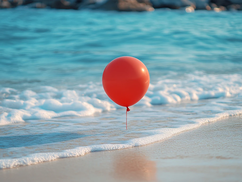 海滩充气球