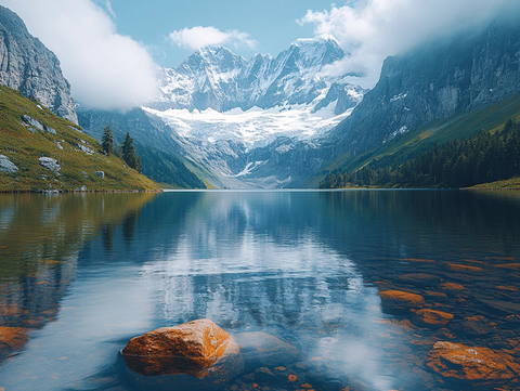 高山湖泊冰碛湖