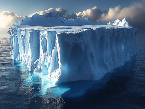冰川浮冰极地景观