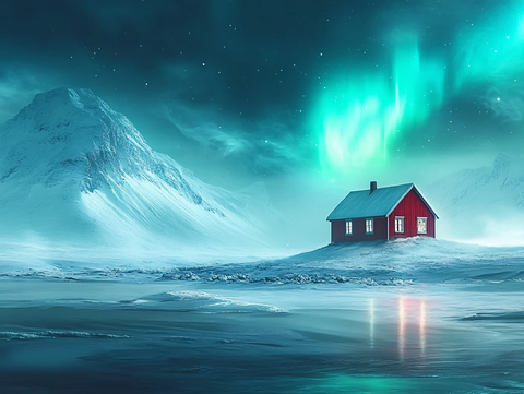 极光冰屋静夜