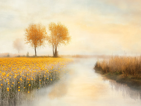 朦胧感田园风景