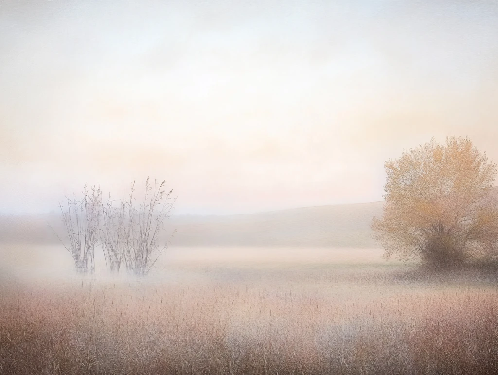 朦胧感田园风景