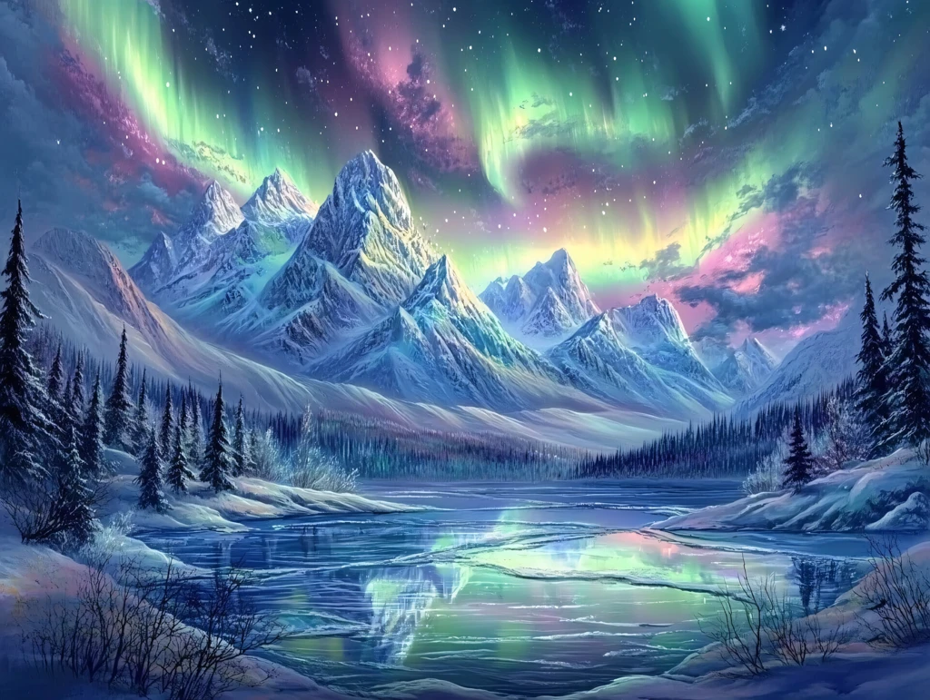 极光炫彩浪漫光影