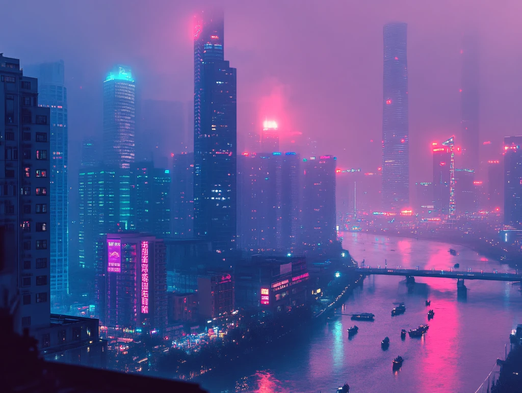 都市天际线夜景