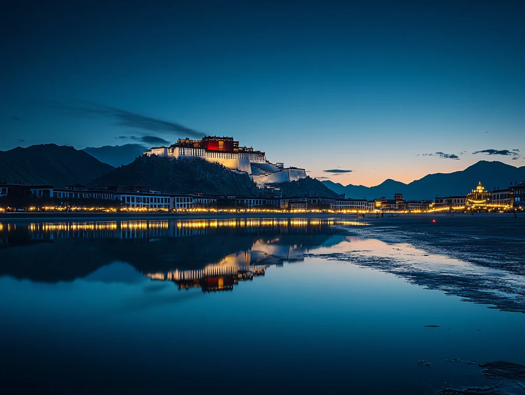 布达拉宫夜色