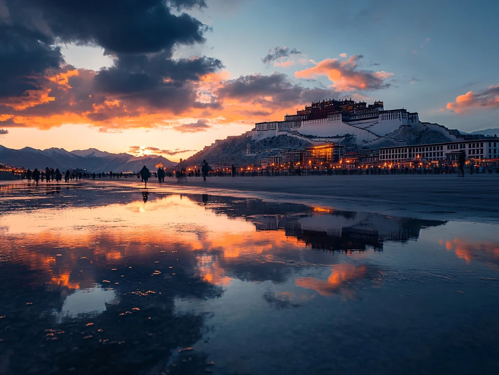 布达拉宫夕照