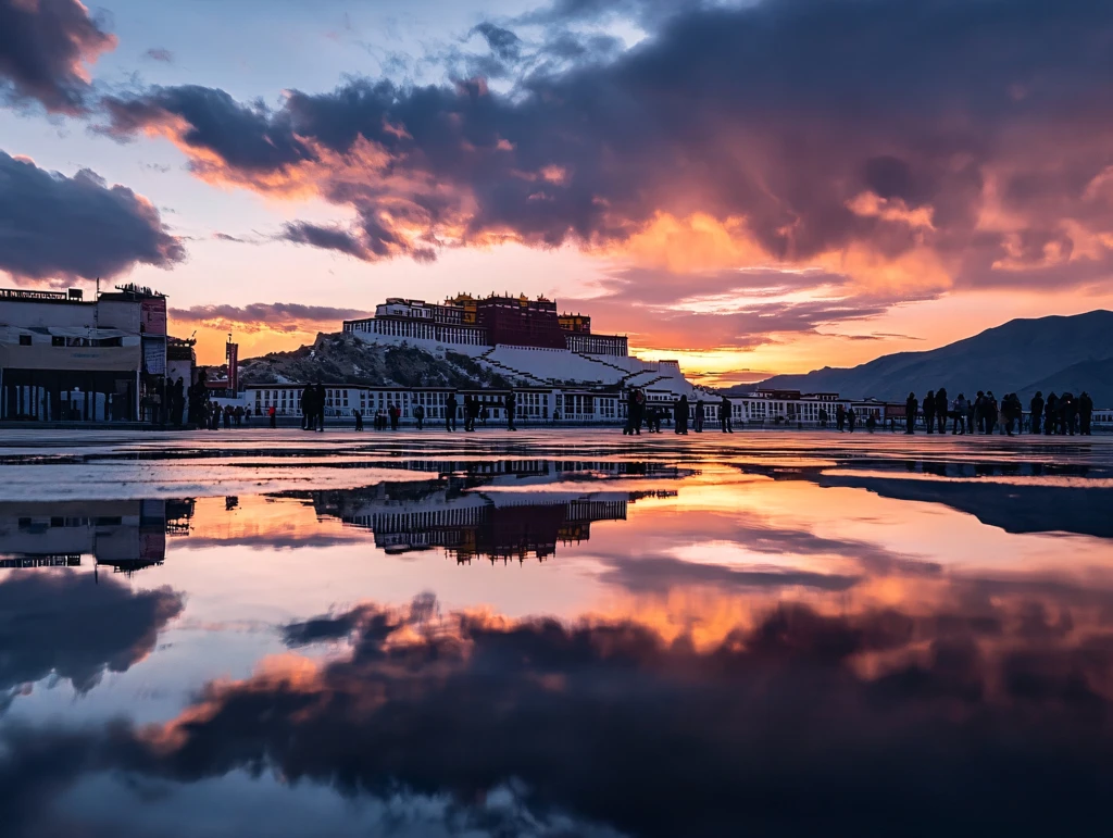 布达拉宫夕照