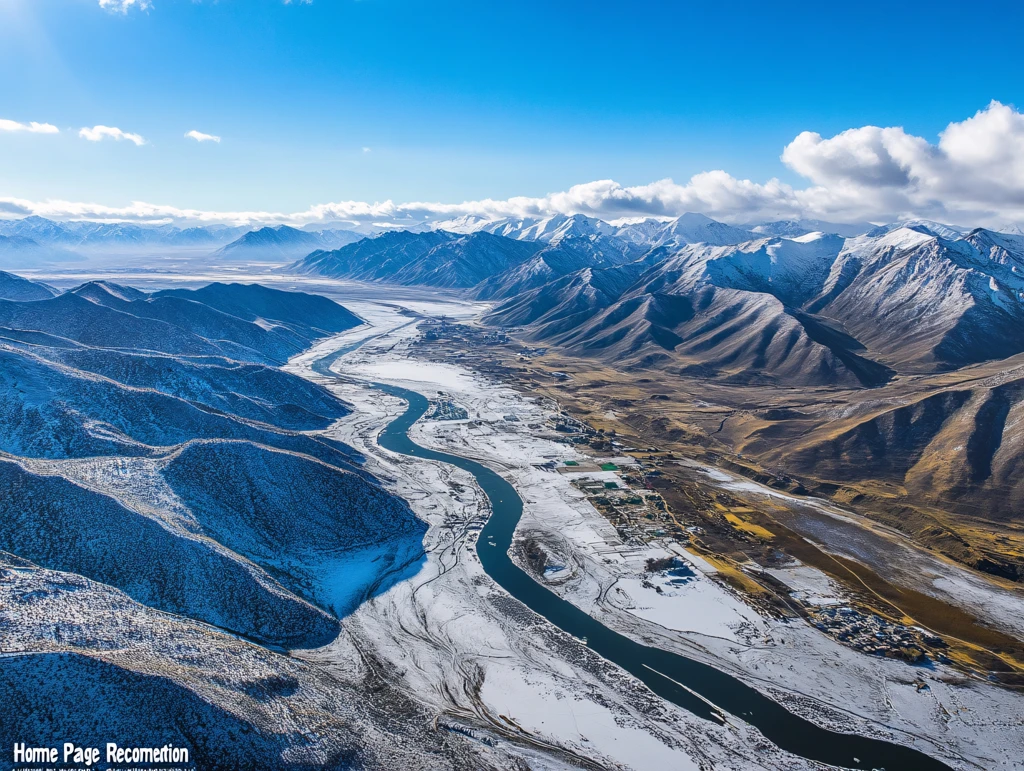 航拍长江第一湾