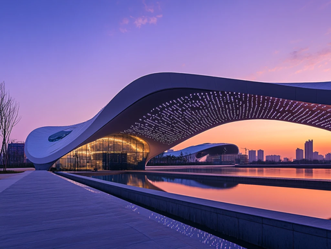 日月贝歌剧院日出