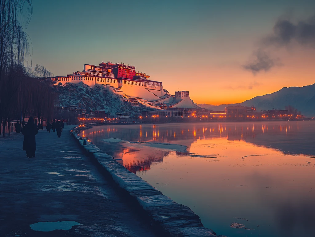 布达拉宫夕照