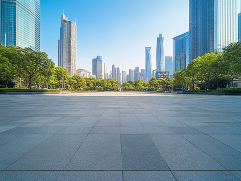 城市广场建筑天际线
