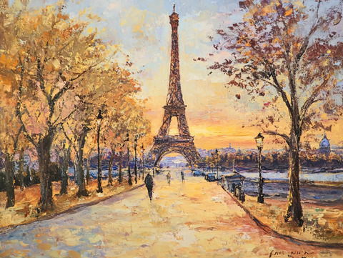 埃菲尔铁塔油画