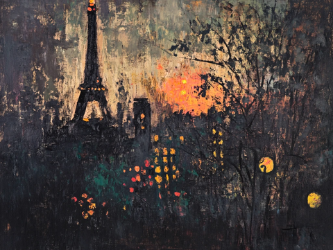 埃菲尔铁塔抽象画