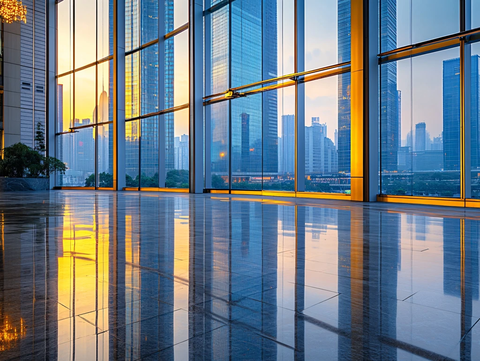 现代建筑落地窗
